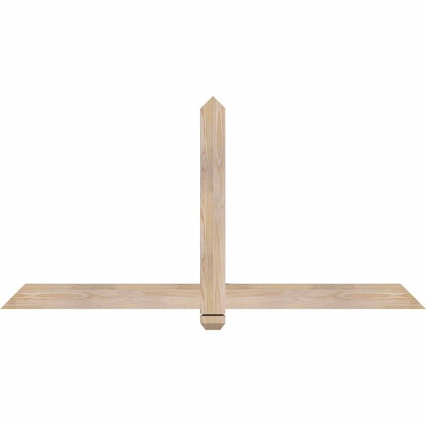 Ekena Millwork Eugene Smooth Timber Gable Bracket, Douglas Fir, 60"W x 30"H x 1 1/2"D x 3 1/2"F, 12/12 Pitch GBW060X30X0204EUG00SDF - main